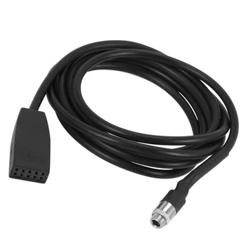 Aukštos Kokybės Juodos 10 Pin 3,5 mm lizdą Automobilio USB, AUX-IN Adapteris, Laidas E39 E53 BM54 E46 X5