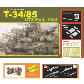 DRAGON 6203 1/35 WW.II T-34/85 UTZ Mod. 1944 m/Magic Dainos Plastikiniai Modelis Rinkinys