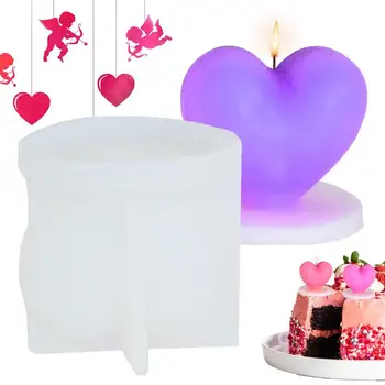 3D Meilės Žvakė Maisto Klasės Širdies Žvakė Pelėsių Valentino Dieną, Žvakių Liejimo, Desertas 