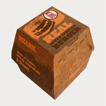 Individualų productBurger Lauke Užsakymą Išspausdinti Sulankstomas Kartono Hamburger Pakavimo Popierius Box, Burger