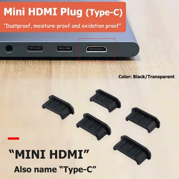 1-20pc Mini HDMI Prievado Tipą-C Sąsaja Anti-dulkių Prijungti Nešiojamojo kompiuterio apsauga nuo dulkių Kamštis Nešiojamas Universal Plug Kompiuterio Vandeniui atsparus Dangtis