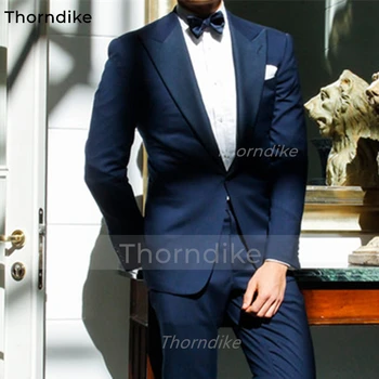 Thorndike 2022 Elegantiškas Vieną Mygtuką Vyrų Verslo Kostiumai Vyrams Nustatyti Vestuvių Jaunikis Prom Kostiumas 2 Dalių(Švarkas+Ziajać)Traje Novio