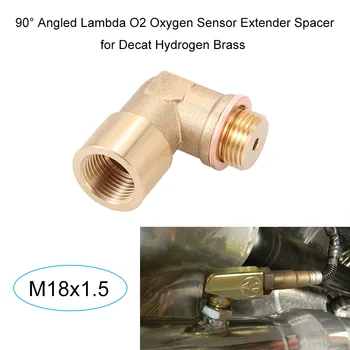 90 Kampu, O2, Lambda Deguonies Jutiklis Extender Tarpiklis už Decat Vandenilio Žalvario M18x1.5