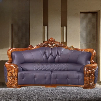 Prabangus odos sofa su mažų vienetų dizainas, ebony medžio drožyba