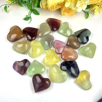 Natūralių Kristalų Gražus Candy Fluorito Širdies Dvasinio Gydymo Reiki Energijos Akmuo, Akmeniniai Dovanų