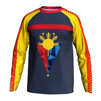 Motokroso Kalnų Dviračių Džersis Dviračių Custom Lauko UV Sausas Kvėpuojantis Ilgai Marškinėliai Kalnų Sporto MTB Viršuje Filipinai Stiliai
