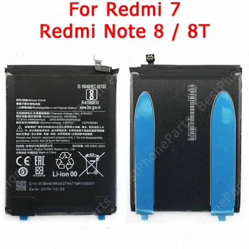 100% Nauja Xiaomi Redmi 7 8 Pastaba 8T Baterija BN46 mobiliųjų Telefonų Built-in Li-lon Batteria 3900mAh Pakeitimo Atsarginės Dalys