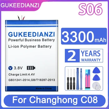 GUKEEDIANZI Bateriją S06 3300mAh Už Changhong C08 Mobiliojo Telefono Baterijas