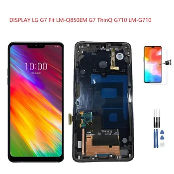 Repleacement monitorių LG G7 Tinka LM-Q850EM LCD RĖMELIO SCHERMO BLU Juoda LG G7 ThinQ G710 LM-G710 LCD Jutiklinis Ekranas skaitmeninis keitiklis Pupelės