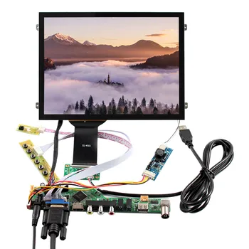 HD-MI VGA, AV, USB Vairuotojo Lenta 10.4 colių, 1024 x 768 IPS LCD Pakeitimo G104XVN01.0 G104X1 su Talpinė multi-Touch Panel