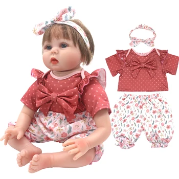 22 Colių Reborn Baby Lėlės Drabužiai Suknelė Rinkiniai 55 Cm Mergina Lėlės, Komplektai, Vaikams Kalėdų Dovana, Žaislai, Drabužiai