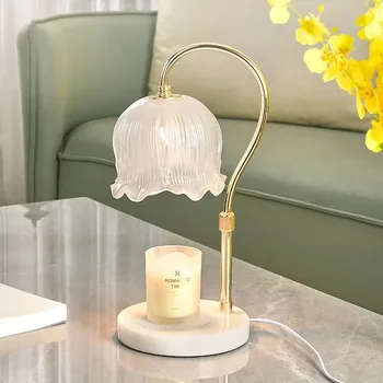 Biewalk modernus minimalistinio lydomas vaškas lempos gėlių miegamojo, naktiniai staleliai, lempa marmuro aromaterapija miego pagalba fireless tamsos naktį šviesos