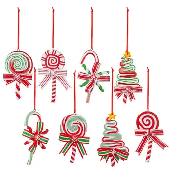 Vainikas Šalies Prekių Saldainis Ornamentu Saldainiai Cukranendrių Kabantys Papuošalai Kalėdų Saldainiai, Papuošalai Netikrą Saldainiai Meldais