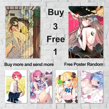 Re:Zero Plakatas Ram Rem Spausdinti Sexy Anime Mergina, Drobė, Tapyba Manga Žaidimas, Sienos Meno Užsakymą Išspausdinti Nuotraukas, Šeimos Kambarys Dekoro Dovanos