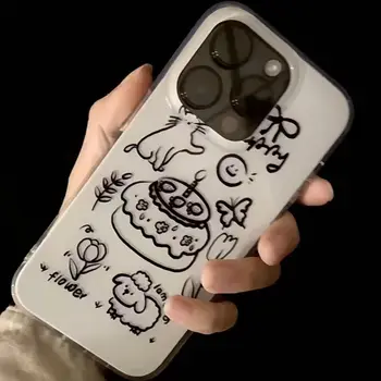Animacinis Doodle Pyragas Gyvūnų Telefono dėklas 