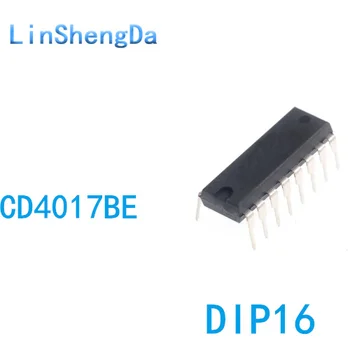 10VNT CD4017BE dešimtųjų counter chip tiesiogiai dangos DIP16