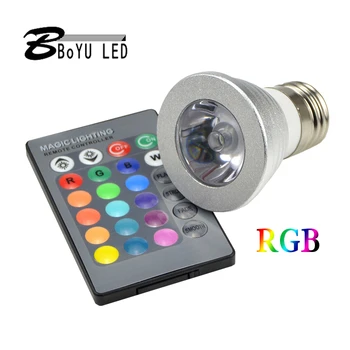 RGBW lemputė 5W led prožektorius spalvinga nuotolinio valdymo infraraudonųjų spindulių tamsos atspalvių dekoratyvinės šviesos atmosfera nakties šviesos