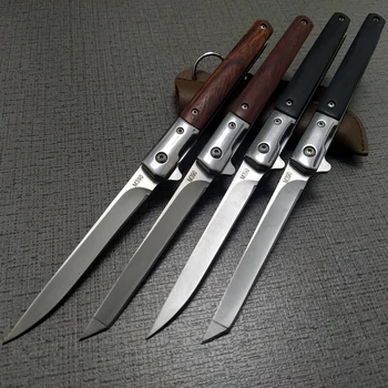 M390 sulankstomas peilis 5CR15 Lauko taktinis peilis greitai atidarymo medienos rankena kūno apsaugos peilis vaisių peilis kišenėje peiliai peilis įrankis