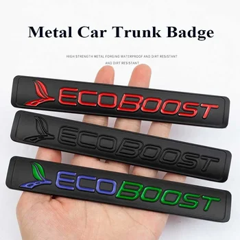 3D Metalo Logotipas EcoBoost Embelm Automobilių Kamieno Ženklelis Ford Focus, Mondeo MK2 MK4 