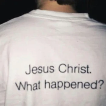 2000-ųjų Grunge Gotikos Drabužių Atgal Spausdinti Jėzaus Kristaus, Kas Nutiko Juokingas Grafinis Tee Harajuku Y2k Moterys T-shirt Kolegijos Marškinėlius