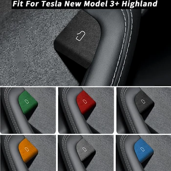 Durų Jungiklis Pleistras Tesla Naujas Modelis 3+ Highland Suede Interjero Lipdukas Modifikuotų Lipdukas Apdailos Reikmenys 2024 Model3
