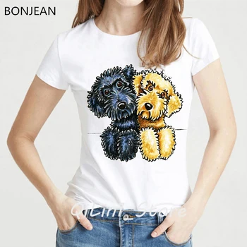 Juodos ir geltonos spalvos meškiukas šuo gyvūnų spausdinti marškinėliai moterims juokinga t marškinėliai moteriška harajuku marškinėliai tumblr topai marškinėliai, femme