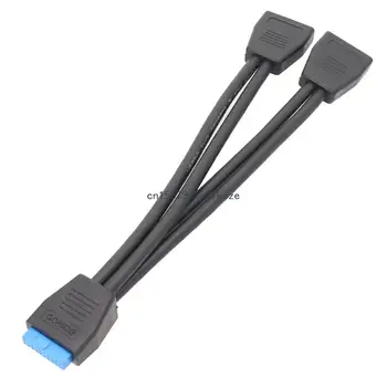 2Port USB3.0 (Vyras su 20Pin pagrindinėje Plokštėje Kabelio Adapteris 19Pin USB prailginimo Kabelis