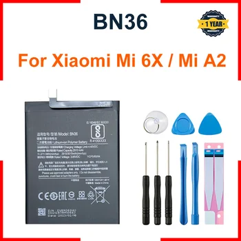 Xiao mi BN36 3010mAh Baterija Xiaomi 6X A2 Mi6X MiA2 M6X MA2 Aukštos Kokybės Telefoną, Baterijos Pakeitimas