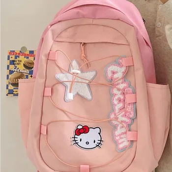 Naujas Sanrio Hello Kitty Y2K Kuprinė Moterų Pink Cartoon Mielas Kuromi Cinnamoroll Universalus Kuprinę, Patvarus Studentų Kuprinę