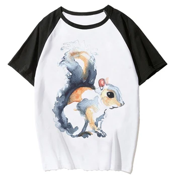 Voverė marškinėlius moterims vasaros anime t-shirts mergina harajuku drabužiai