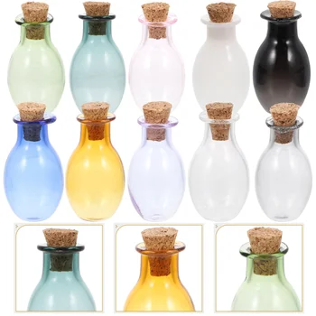 Mini Stiklo Butelis, Papuošalai Atvejais Kolekcionuojamų Mažų Mažų Butelių Aišku, Dekoratyvinis Mažai Nori Jar Miniture Apdaila