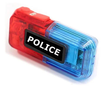 LED Raudonos ir Mėlynos spalvos Daugiafunkcį Mirksinti Įspėjamoji Lemputė Vandeniui Eismo Saugos Pečių Šviesos Rankinis Valdymas įmontuota Baterija