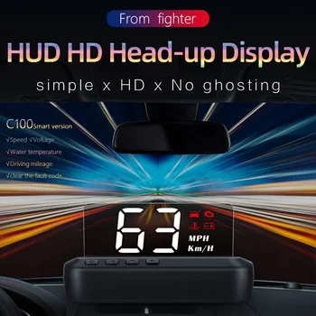 OBD2 HUD Head Up Display Digital Automobilių Spidometro Projektorius KM/h, MPH Automobilių Elektronikos Signalizacija borto Kompiuteris Auto Smart Dalykėlių
