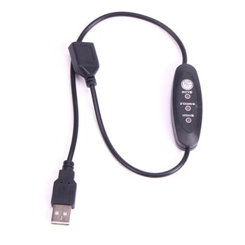 USB 5V-12V Temperatūros Reguliatorius Šildytuvo Termostatas 3-Greitis Reguliuojamas 24W