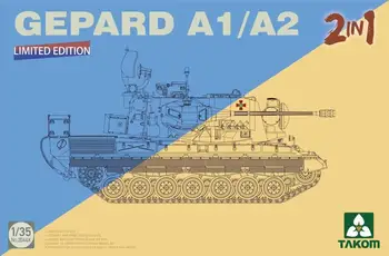 Takom 2044X 1/35 Mastelis Gepard savaeigės Artilerijos A1/A2 2 in 1 