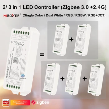 Miboxer ZigBee 2.4 G LED Juostos Valdiklis FUT035ZP+ 2in1 FUT037ZP+ 3in1 Vienos Spalvos Dviguba Balta RGB RGBW RGB+BMT DC12-24V