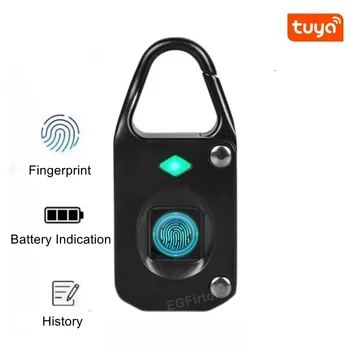 Tuya Bluetooth Mini pirštų Atspaudų Spynos Keyless Anti-theft Bagažo Atveju, Smart Lock 