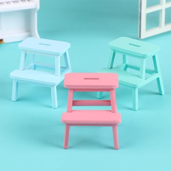 1:12 Miniatiūriniai Lėlių Žingsnis Kėdžių Kojų Kėdė Display Rack Gėlių Stovas 