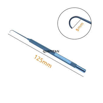 Titano Lenktas Kablys akių kablys įrankis Įstrižai kablys akių chirurginių instrumentų mokymo priemonė