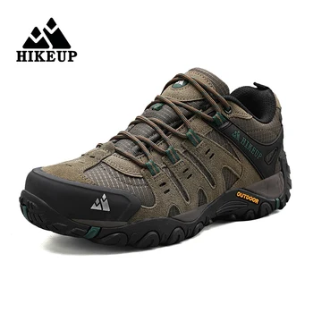 HIKEUP Vyrų vaikščiojimo batai, Kalnų kelionėse lauko batus Dėvėti, atsparus Vyrų ėjimo Verstos odos Aukštos kokybės mados sportbačiai