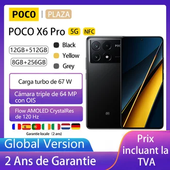 POCO X6 Pro 5G išmaniųjų telefonų, NFC Hz,Triple kamera 64MP su būti, 67W mokestis, 5000mAh, vietos garantija, pasaulinė versija