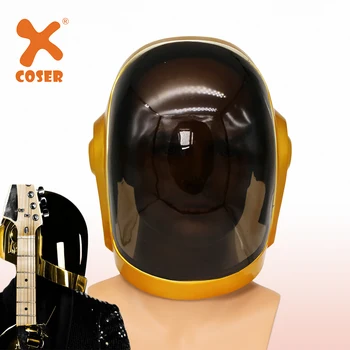 XCOSER Daft Punk Guy-Manuel Full Galvos Šalmas Dervos Cosplay Kostiumas Kaukė Rekvizitai Kolekcijos Suknelė Vaidmenų žaidimas Suaugusiems