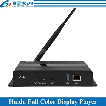 Huidu HD-A3L Su WiFi Paramos Max 655,360 Pikselių Spalvotas LED Ekranas, Async Multimedia Player