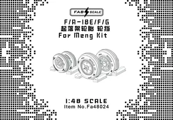 FAB FA48024 Skalė 1/48 F/A-18E/F/G važiuoklės padangos/trinkeles(Už MENG RINKINYS)