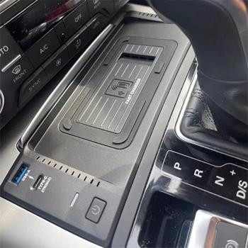 QI Automobilių belaidis kroviklis 15w greitas įkroviklis įkrovimo skydelio mygtukai telefono turėtojas 