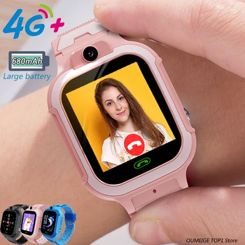 Vaikai 4G Išmaniųjų Laikrodžių Berniukai LBS SIM SOS Vaizdo Skambučiu Prijungtą Žiūrėti Vaikas vaizdo Kameros Vandeniui Žadintuvas Smartwatch Mergaitės Dovana 2023