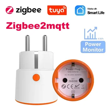 Mini Smart Zigbee 3.0 Maitinimo laido Kištukas 16A ES Lizdo 3680W Skaitiklių Nuotolinio Valdymo Dirbti Su Zigbee2mqttt ir Namų Asistentas NAS WR01B