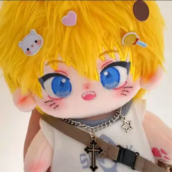Japonijos Anime Vaidmenį Cute Kačių 20cm Medvilnės Pliušas Lėlės Plushie Su Skeletas Kūno Cosplay Animacinių filmų Kawaii Pagalvę Gimtadienio Dovana