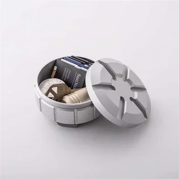 1PCS Kūrybos Metalo EDC Mini Dėžutė Aliuminio lydinio Lauko U-disko Raktas Monetos Pakeisti Laikymo Nešiojamas Mini Karinio Ventiliatorius Įranga