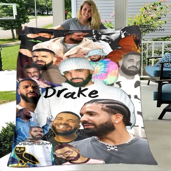 Reperis Drake 3D Atspausdintas antklodės Flanelė Šilta antklodė Minkšta Jaukus Antklodė Kelionės Antklodės lova pamušalai Gimtadienio Dovana